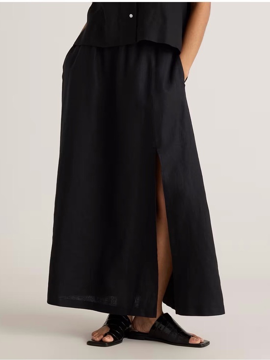 Quince Dresses & Skirts - Quince 100% European Black Linen Maxi Skirt, Small